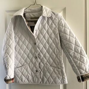 White Burberry barn jacket
